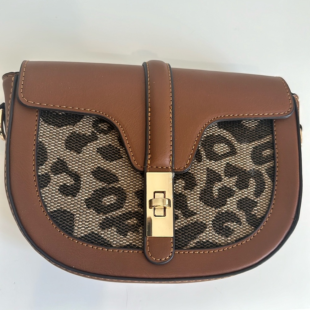 Cheetah Brown leather bag